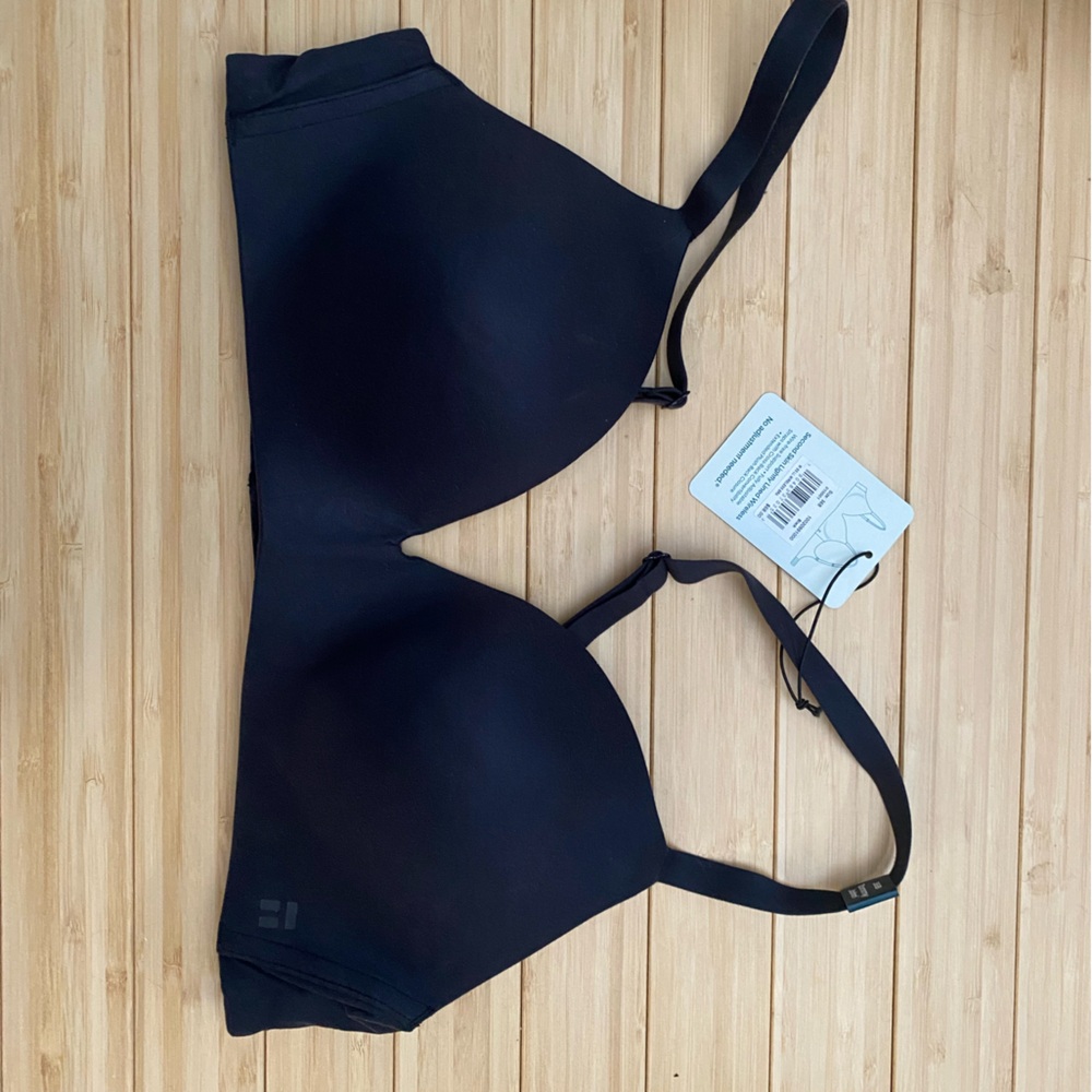 Tommy John Second Skin Lightly Lined Wireless Bra Black 36B